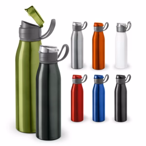 Squeeze KORVER 650ml em Alumínio com Tampa Flip Flop